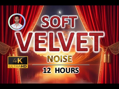 Soft Velvet Red Noise | 12 Hours | Black Screen | For Sleep, Stress and Tinnitus Relief
