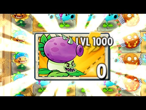 FUME-SHRDOM Plant LEVEL 1000 Power-Up! in Plants vs Zombies 2 (PVZ2 Version 8.8.1)