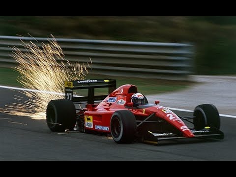 Alain Prost testing out the 1991 Ferrari 643 at Monza (AC)