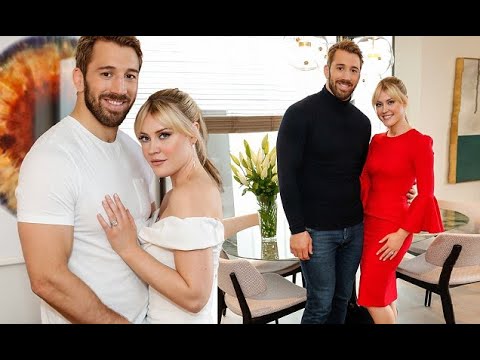 Camilla Kerslake shows off HUGE diamond ring as she cuddles Chris Robshaw in first engagement shoot