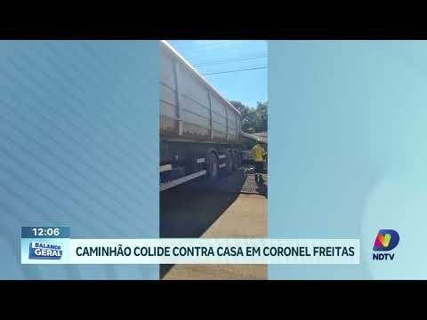 Veículo desce sozinho e invade residência em Coronel Freitas