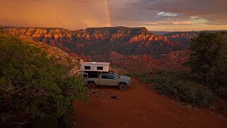Solo Camping with 4 Dogs - Peaceful, Overlook Camp, With a Rainbow