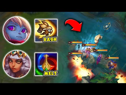 WE RAN DOUBLE WALL SMASH AND MELTED EVERYONE (HUGE QIYANA ULTS) - League of Legends