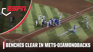 Mets, Diamondbacks benches clear after Francisco Alvarez is hit by pitch | MLB on ESPN