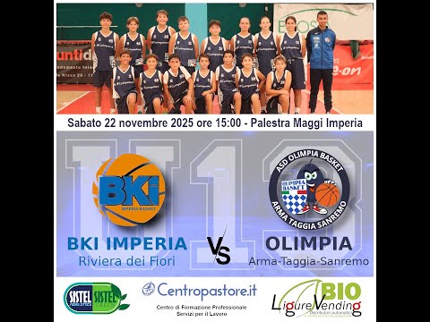 U13: Imperia BKI Riviera dei Fiori vs Olimpia Basket - 22/11/2025
