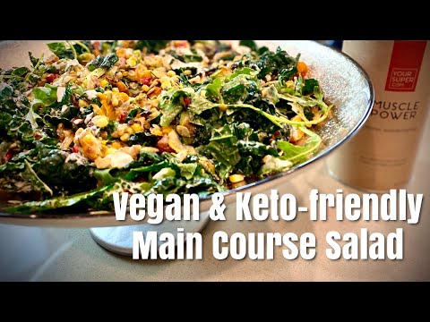Warm Fall (Main Course) Salad - Vegan & Keto Friendly!