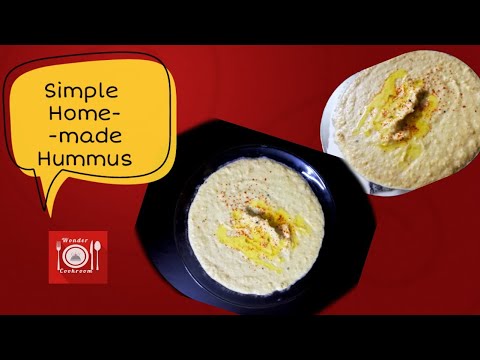 Simple Home-made Hummus Recipe || Wonder Cookroom