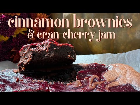 fudgy cinnamon brownies w/ tart cranberry cherry jam - bake break ep 3
