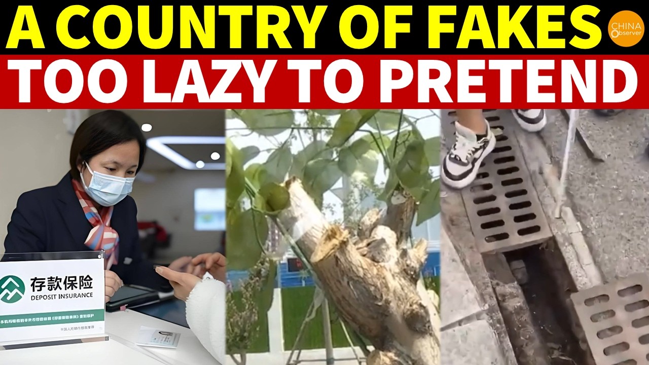 China’s “10,000 Years Ahead” Fakery: Plastic Leaves Nailed To Trees, No Sewer Under The Manhole