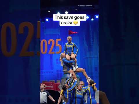 When her teammate said “I got you” she MEANT that👏 (via britton.carr/TT) #cheerleading #impressive