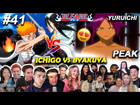 ICHIGO vs BYAKUYA🔥Yuruichi is HOT😳🔞"They Went Crazy"  BLEACH Episode 41 Reaction Mashup (ブリーチ