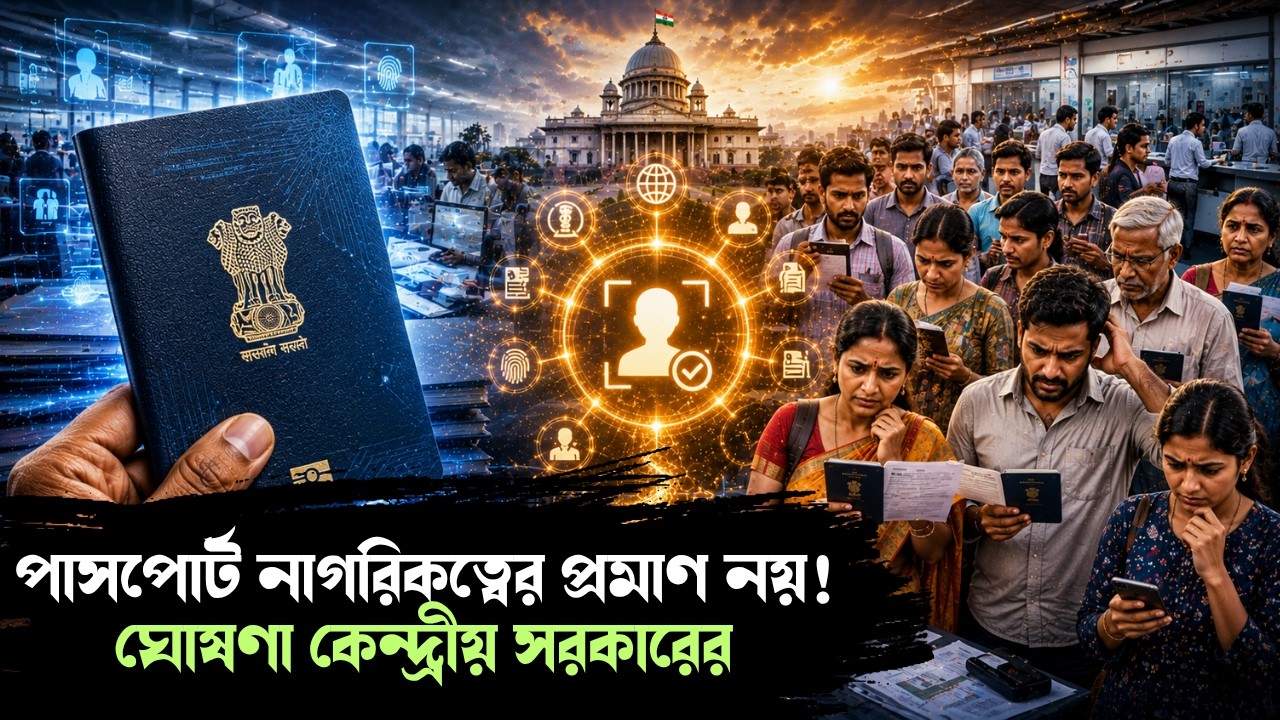 পাসপোর্ট নাগরিকত্বের চূড়ান্ত প্রমাণ নয়, ঘোষণা কেন্দ্রীয় সরকারের! Government Announcement On Passport