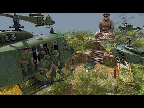 Helicopter Gunship Invasion on VIET CONG Temple! - Call to Arms: Vietnam War Mod