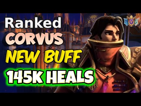 145k Healing New Buffed CORVUS Gameplay (Spreading Influence) Paladins Ranked (Intense 3-3 Game)