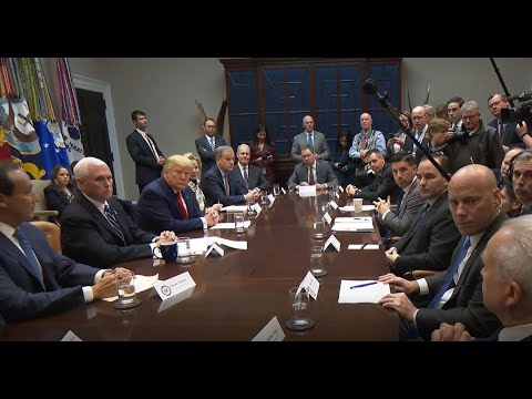 Trump & team met with airline CEOs & talk to reporters 3/4/2020