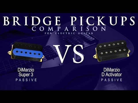DiMarzio SUPER 3 vs D ACTIVATOR - Passive Bridge Guitar Pickup Comparison Tone Demo