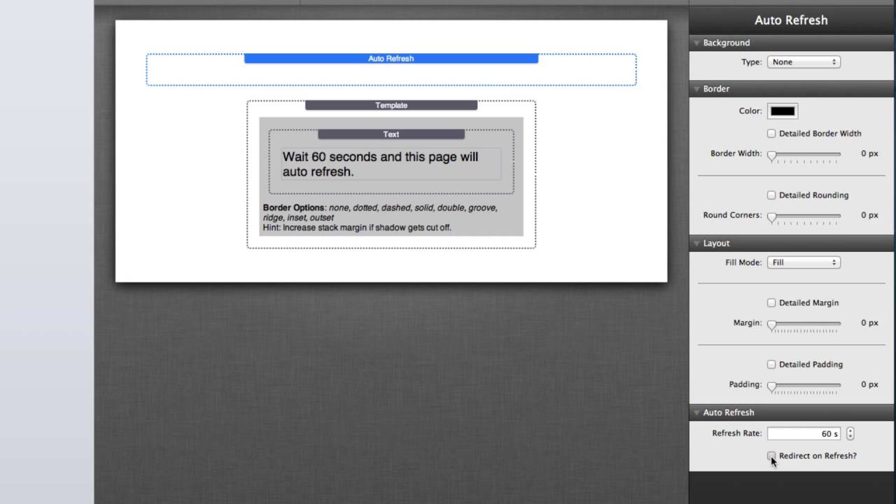 Auto Refresh Stack for RapidWeaver