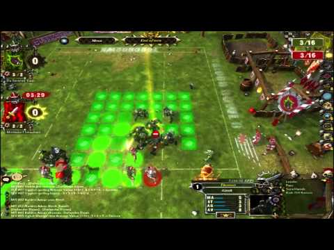 Blood Bowl Solid Play Tutorial - blocking, caging, defending, passing, surfing and more!