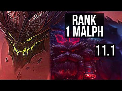 MALPHITE vs ORNN (TOP) | Rank 1 Malph, Rank 3, 71% winrate, 2/1/9 | EUW Master | v11.1