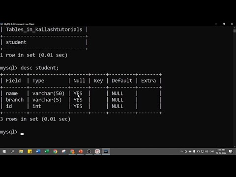 Create Table In Mysql Through Python Code Python Mysql Connectivity Mysql 03