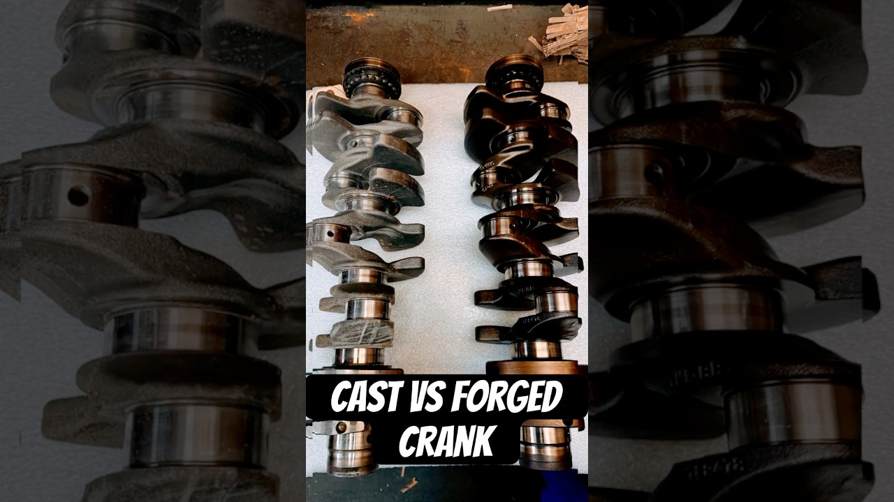 Cast vs Forged Crankshaft and why Forged is better. VW 07k 5-Cyl #enginebuild #crankshaft