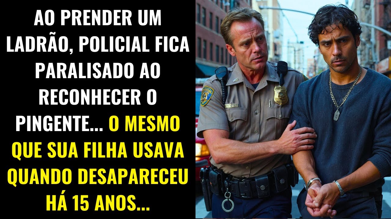 AO PRENDER UM LADRÃO, POLICIAL FICA PARALISADO AO RECONHECER O PINGENTE... O MESMO QUE SUA FILHA ...