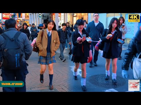 4K HDR Japan travel 2026 | Walk in Shibuya (渋谷) Tokyo Japan | Relaxing Natural City ambience
