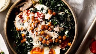 The most AMAZING Chicken Kale Salad