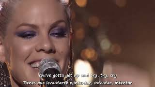 Download lagu P!nk -  Try  (Live, 2012)  Lyrics / Subtítulos  Español mp3