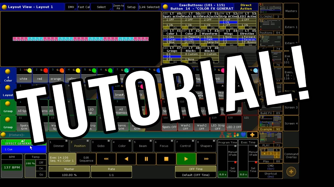 MA2 Lighting Color Effect Generator Tutorial