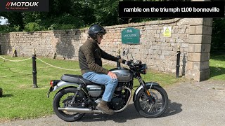 Vlog on the Bonneville T100 Gold Line Edition | News & Updates | MotoUK