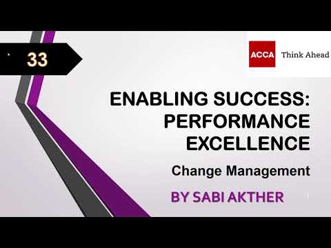 ACCA I Strategic Business Leader (SBL) I Performance Excellence - SBL Lecture 33