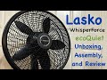Lasko S18708 WhisperForce DC Pedestal Fan Unboxing Assembly And Review
