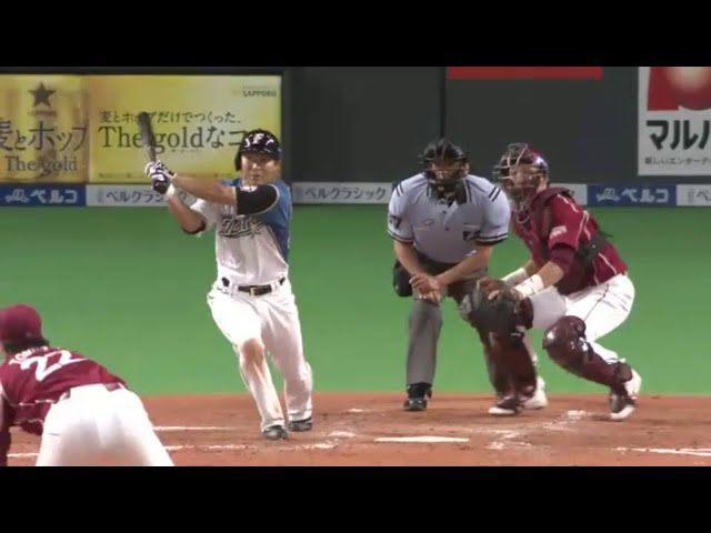 【5回裏】真ん中逃さず ファイターズ・田中賢のタイムリーで同点!! 2015/7/21 F-E