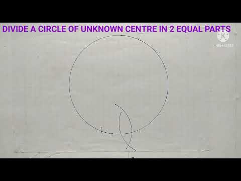 Divide a circle  of unknown centre in 2 equal parts. Subject - Maths II(Geometry)(ACVM Maths).