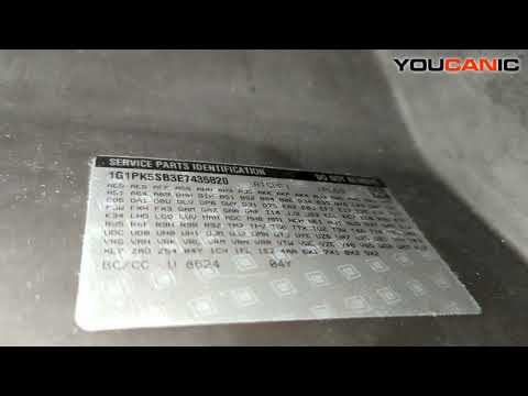 2008-2016 Chevrolet Cruze – Paint Code Location Replacement