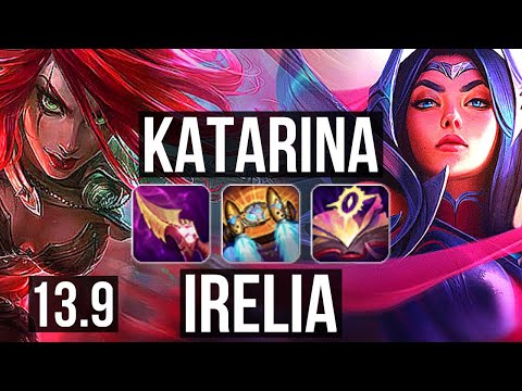 KATA vs IRELIA (MID) | 13/1/6, Rank 5 Kata, Legendary, 900+ games | KR Challenger | 13.9