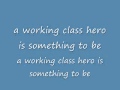 John Lennon-Working Class Hero Lyrics 