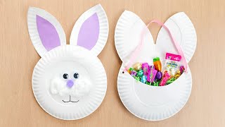 How to Make a Paper Plate Bunny Basket