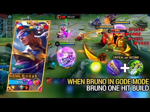 BRUNO ONE HIT BUILD (Miya One hit) | BRUNO BEST BUILD AND EMBLEM MLBB