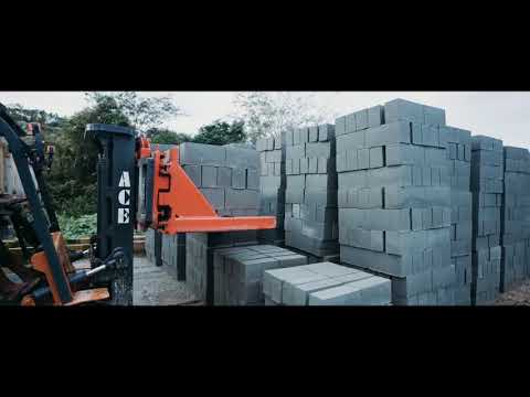 Block concrete cement bricks, for construction, gray
