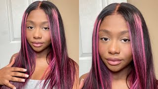 Amazing 🙌🏽😍 Purple Highlight Wig Install| Ft. Megalook Hair