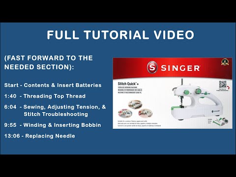 Singer Stitch Quick - Mini Sewing Machine - Full Tutorial