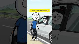 She Kept Saying “I Have a Boyfriend”… Then She Heard THIS 😂💀#LaughStickman #stickman #shorts