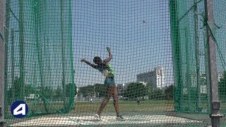 Angers 2019 : Finale Marteau Cadettes (Rose Loga avec 67,59 m) Angers 2019 : Finale Marteau Cadettes (Rose Loga avec 67,59 m)