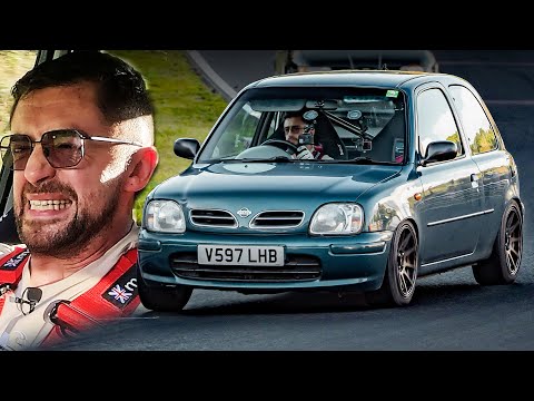 BIG SEND in SCREAMING Nissan Micra K11! // Nürburgring