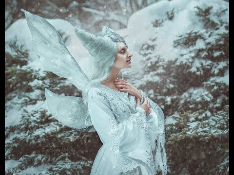 retouching winter fairytale portrait