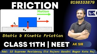 Newton's Laws Of Motion Class 11 | Friction Class 11th | Friction Class 11 One Shot | Class 11 | JEE