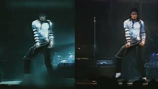 Michael Jackson- Another Part of me live|| Jan 16 1989 and Jan 27 1989 side by side comparison
