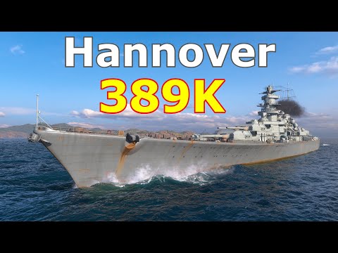 Hannover : 389K Damage - World of WarShips.